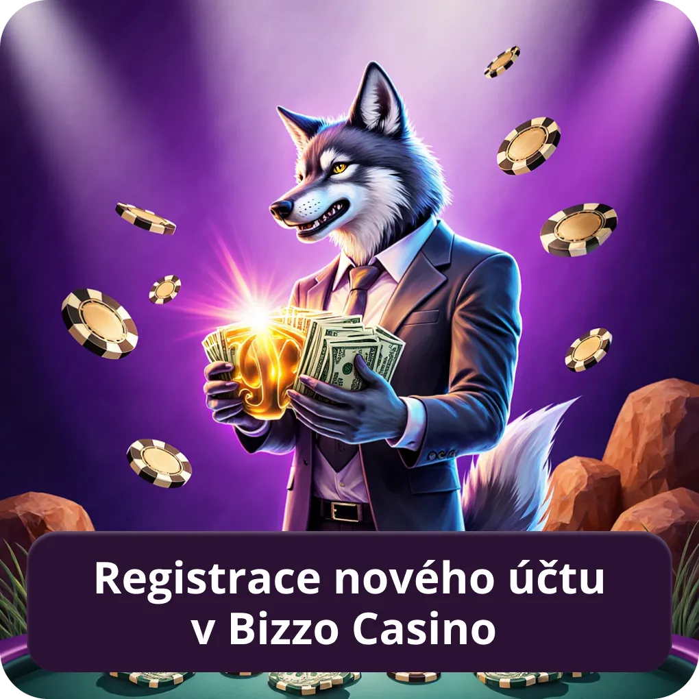 Registrace nového účtu v Bizzo Casino